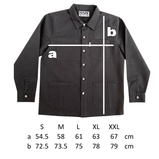 Chaqueta/sobrecamisa de algodón orgánico de lote pequeño