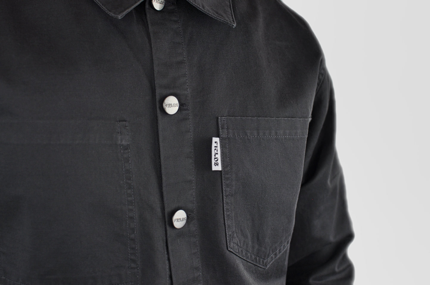 Chaqueta/sobrecamisa de algodón orgánico de lote pequeño