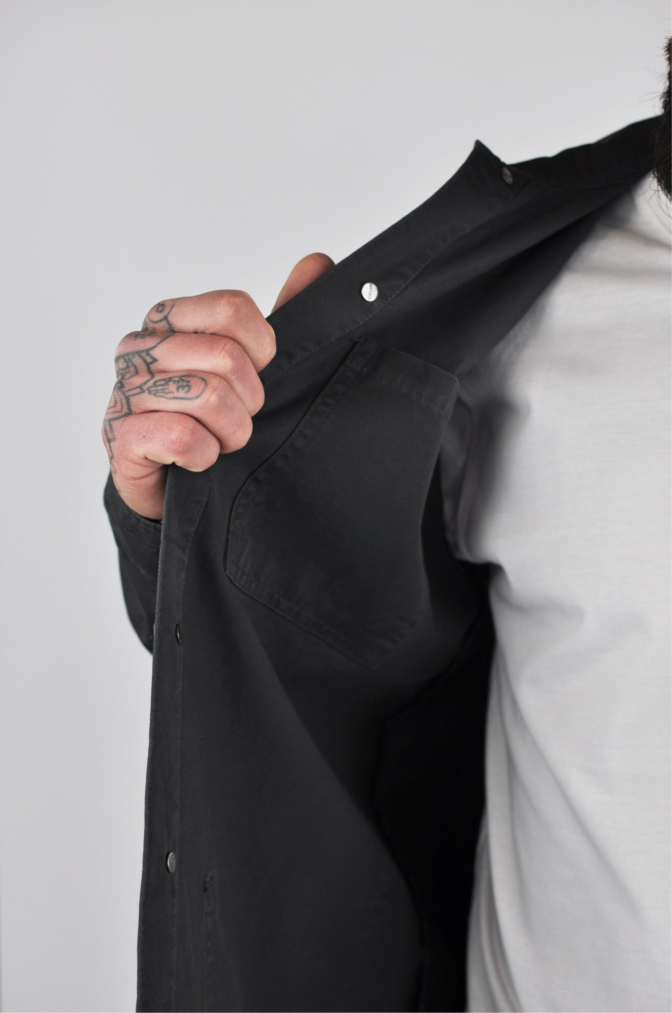 Chaqueta/sobrecamisa de algodón orgánico de lote pequeño